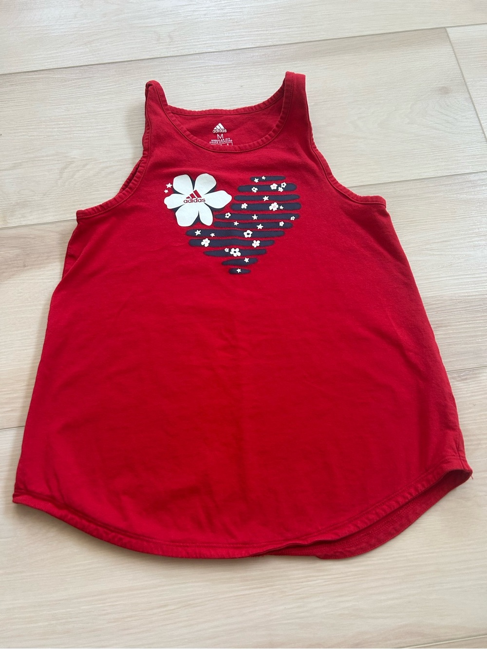 Girls adidas Americana heart tank top (m) 10/12
